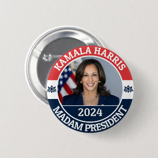 KAMALA HARRIS MADAM PRÄSIDENT BUTTON