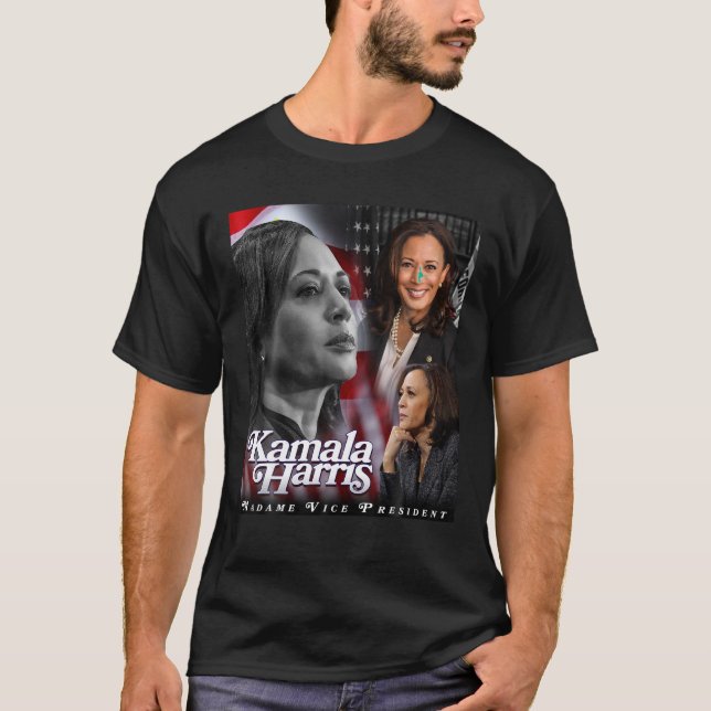 Kamala Harris Madame Vice President Tshirt für Män (Vorderseite)