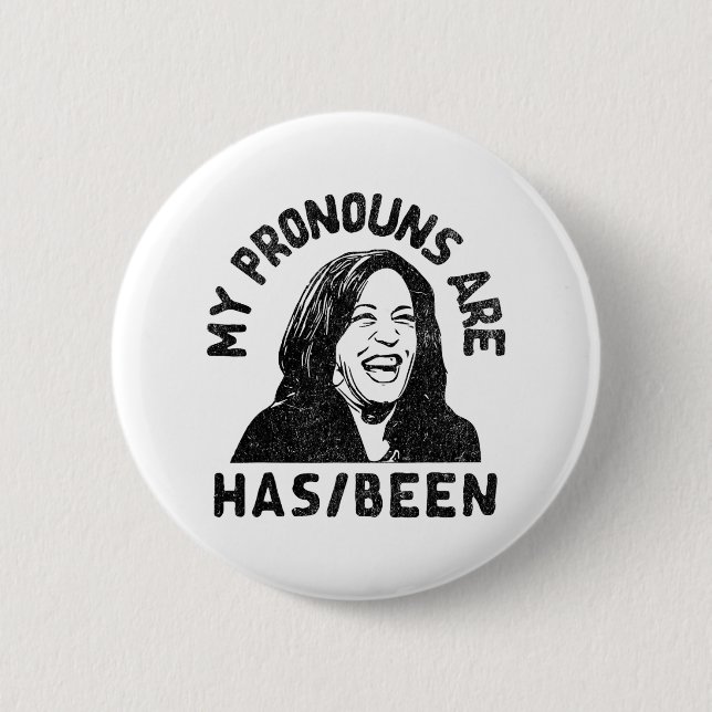 Kamala Harris meine Pronos sind Präsident Button (Vorderseite)