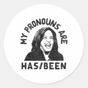 Kamala Harris meine Pronos sind Präsident Runder Aufkleber