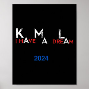 Kamala Harris Mlk Kml Ich habe einen Traumwähler Poster