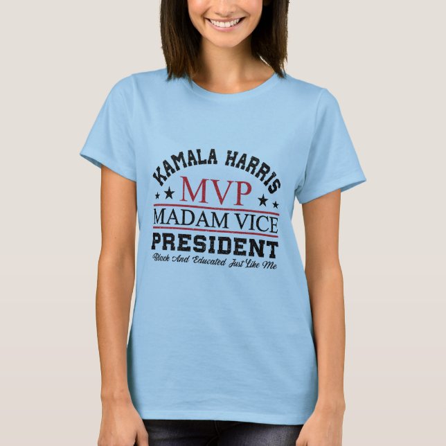 Kamala Harris MVP 2024 Minimalistisch T-Shirt (Vorderseite)
