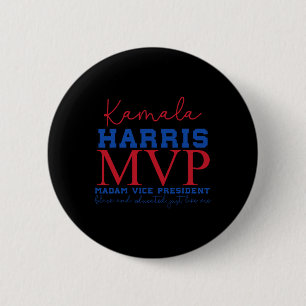 Kamala Harris Mvp Vizepräsidentin Black and E Button