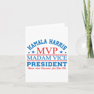 Kamala Harris Mvp Vizepräsidentin Black and E Karte