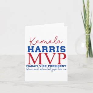 Kamala Harris Mvp Vizepräsidentin Black and E Karte