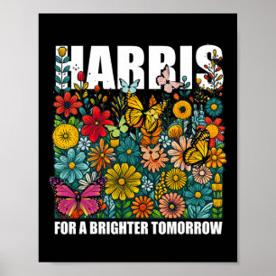 Kamala Harris Niedlich Floral Weibliche Blume Elec Poster
