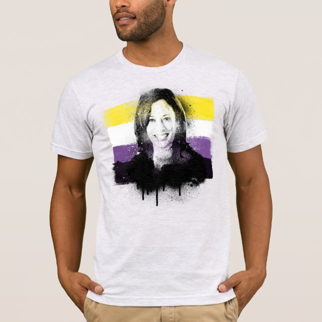 Kamala Harris Nonbinary-Pride-T - Shirt (Vorderseite)