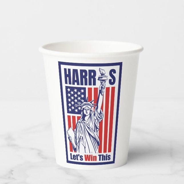 Kamala Harris Pappbecher (Vorderseite)