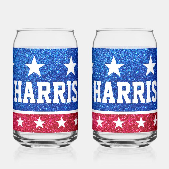 Kamala Harris Patriotic Coffee Tasse - 2024 Dosenglas (Rückseite)