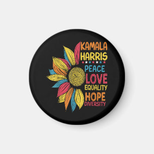 Kamala Harris Peace Liebe Equality Hope Diversity Magnet