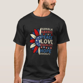Kamala Harris Peace Liebe Equality T-Shirt