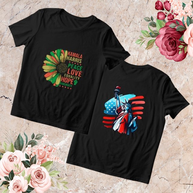 "Kamala Harris" Peace Liebe Hope Equality Diversit Tri-Blend Shirt (Von Creator hochgeladen)
