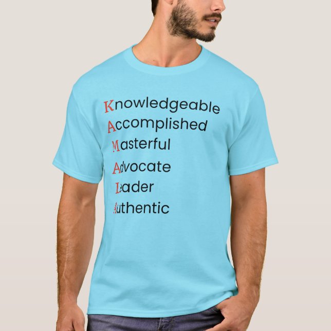 Kamala Harris Politische Typografie T-Shirt (Vorderseite)