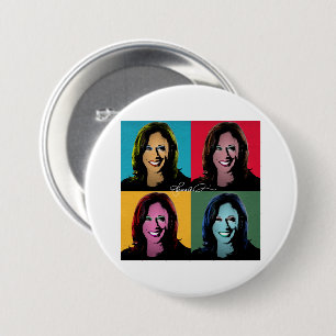 KAMALA HARRIS Pop Art Button