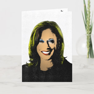 Kamala Harris Pop Art Karte