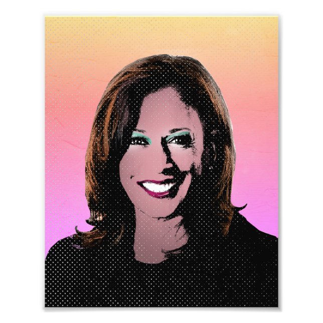 Kamala Harris Pop Malerei Fotodruck (Vorne)