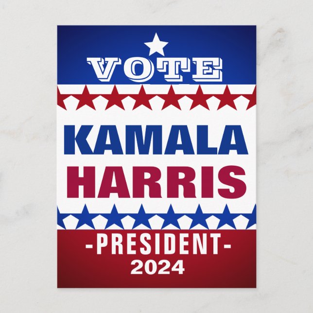 Kamala Harris Postkarte (Vorderseite)