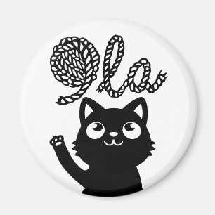 Kamala Harris Präsident 2024 Comma La Cat and Yarn Magnet