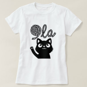 Kamala Harris Präsident 2024 Comma La Cat and Yarn T-Shirt