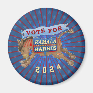 Kamala Harris Präsident 2024 Demokrat Donkey Magnet