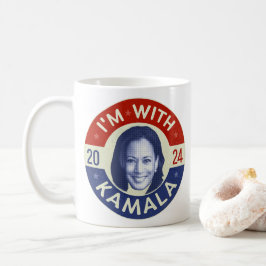 Kamala Harris Präsident 2024 Foto Retro Kaffeetasse