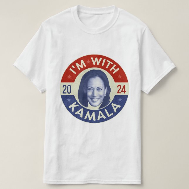 Kamala Harris Präsident 2024 Foto Retro T-Shirt (Design vorne)