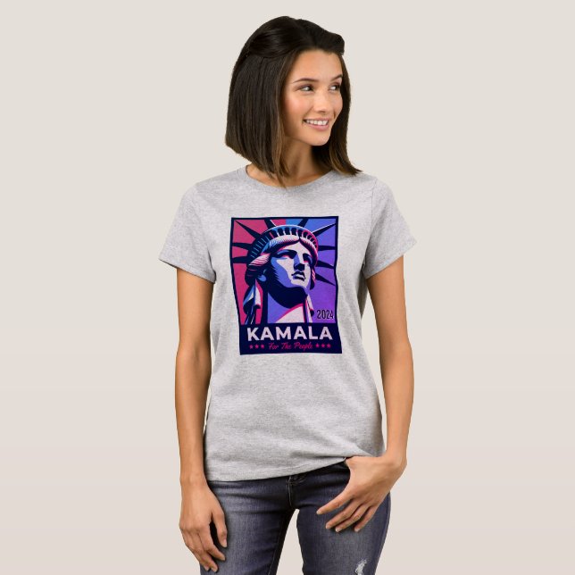 Kamala Harris Präsident für das Volk T-Shirt (Vorne ganz)