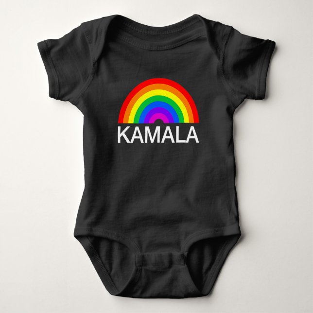 Kamala Harris Präsident Lgbtq Unterstützer Baby Strampler (Vorderseite)