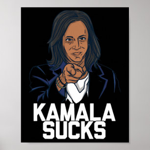 Kamala Harris Präsident Wahl 2024 Trump Hallow Poster