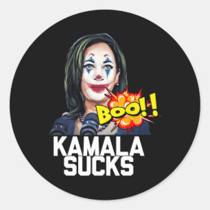 Kamala Harris Präsident Wahl 2024 Trump Hallow Runder Aufkleber