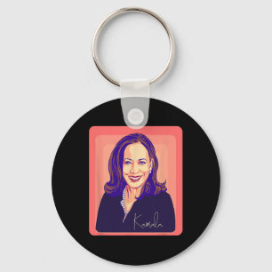 Kamala Harris Präsidentin Pop Art Portrait Schlüsselanhänger