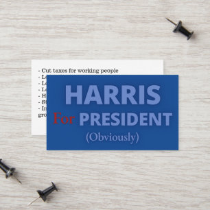 Kamala Harris Präsidentschaftskampagne Telefonnummerkarte