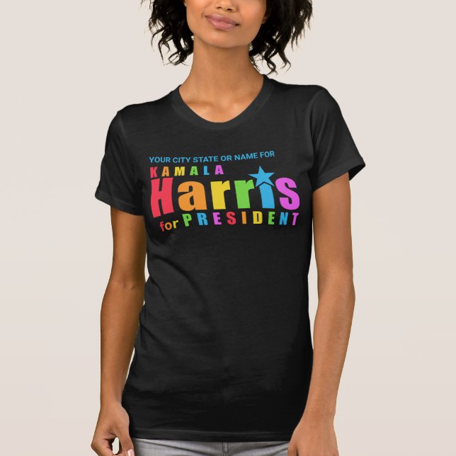Kamala Harris Pride 2024 Custom Election Feminist T-Shirt (Vorderseite)