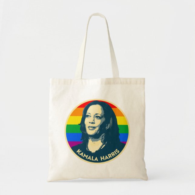 KAMALA HARRIS PRIDE ABZEICHEN TRAGETASCHE (Vorne)