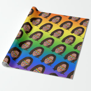 Kamala Harris Pride Holiday Geschenkpapier