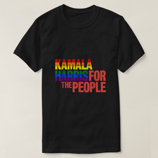 Kamala Harris Pride Shirt LGBT Gay Pride Rainbow (Design vorne)