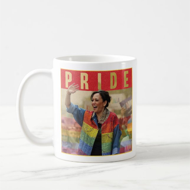Kamala Harris PRIDE Tasse (Links)