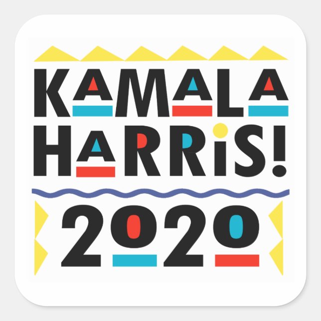 Kamala Harris Quadratischer Aufkleber (Vorderseite)