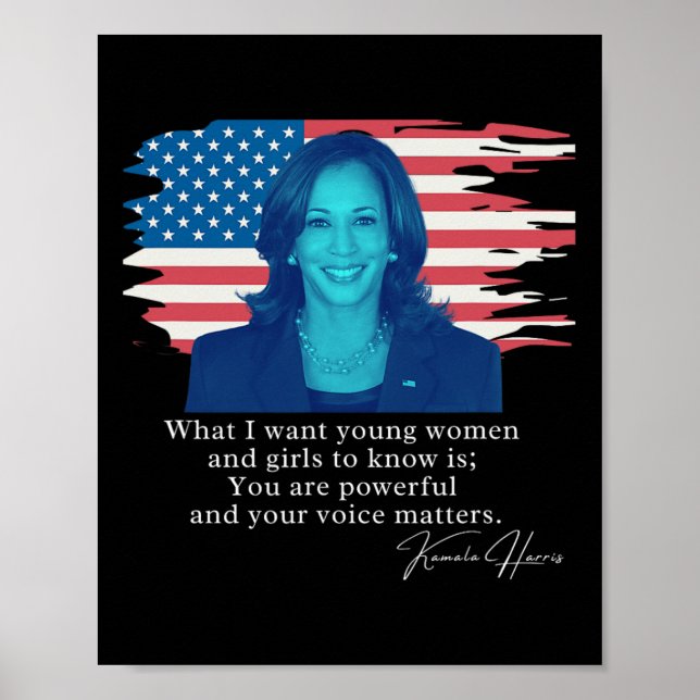 Kamala Harris Quote T-Shirt Poster (Vorne)