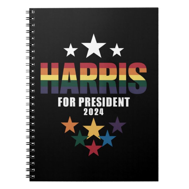 Kamala Harris Rainbow Gay Pride LGBT Election 2024 Notizblock (Vorderseite)
