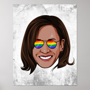Kamala Harris Rainbow Sunglasses Poster