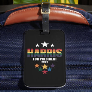 Kamala Harris Regenbogen Gay Pride LGBT Wahl 2024 Gepäckanhänger