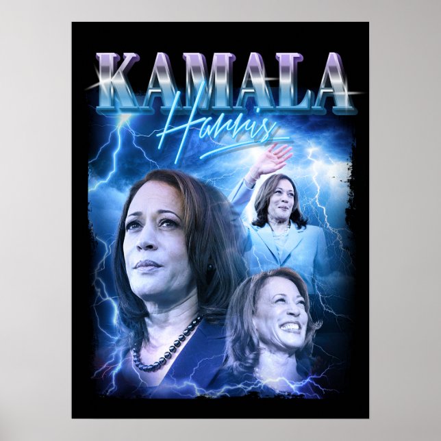 Kamala Harris Retro 90er Stil Poster (Vorne)