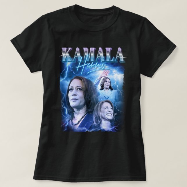 Kamala Harris Retro 90er Stil T-Shirt (Design vorne)