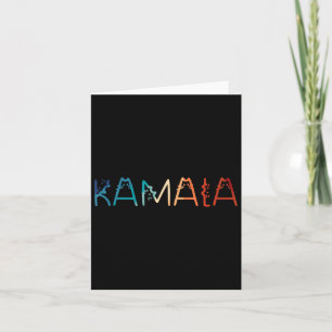 Kamala-harris Retro Cat Lettering Positiver Witz Karte