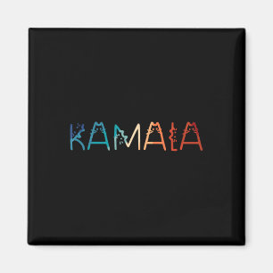 Kamala-harris Retro Cat Lettering Positiver Witz Magnet