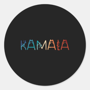 Kamala-harris Retro Cat Lettering Positiver Witz Runder Aufkleber