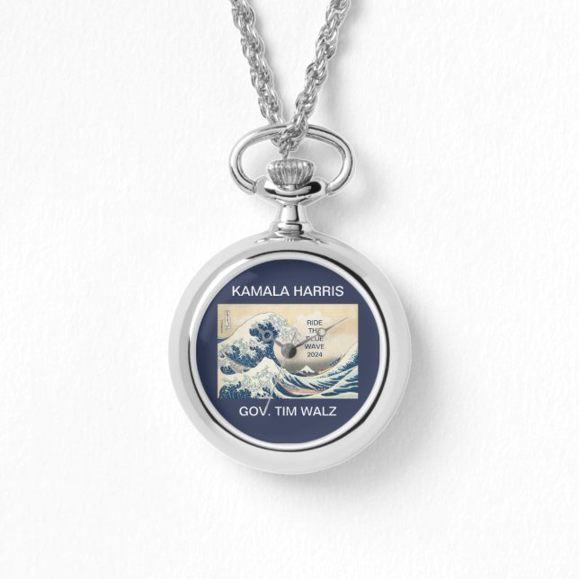 KAMALA HARRIS RIDE THE BLAUE WAVE 2024 ARMBANDUHR (Vorderseite)