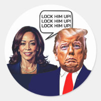 Kamala Harris sagt, sperre Trump auf