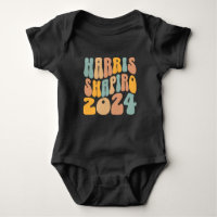 Kamala Harris Shapiro Wavy Text Retro Trendy